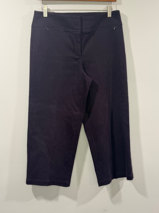 Eileen Fisher Pants - Eileen Fisher Women’s Petite Deep Plum Corded Wide Capri Pants Size SP